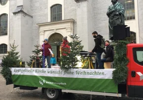 Weihnachtstruck 2020 vor der Herderkirche | Foto: KG Weimar